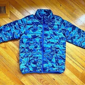Magellan Outdoors Kids Puffer Coat Blue Camo Youth Medium